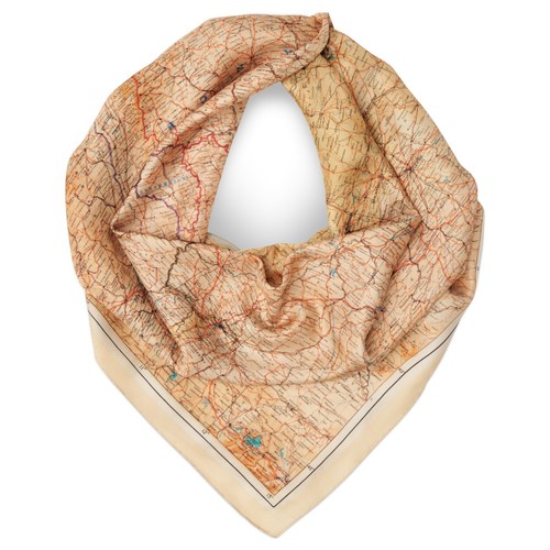 Silk escape map scarf - escape,